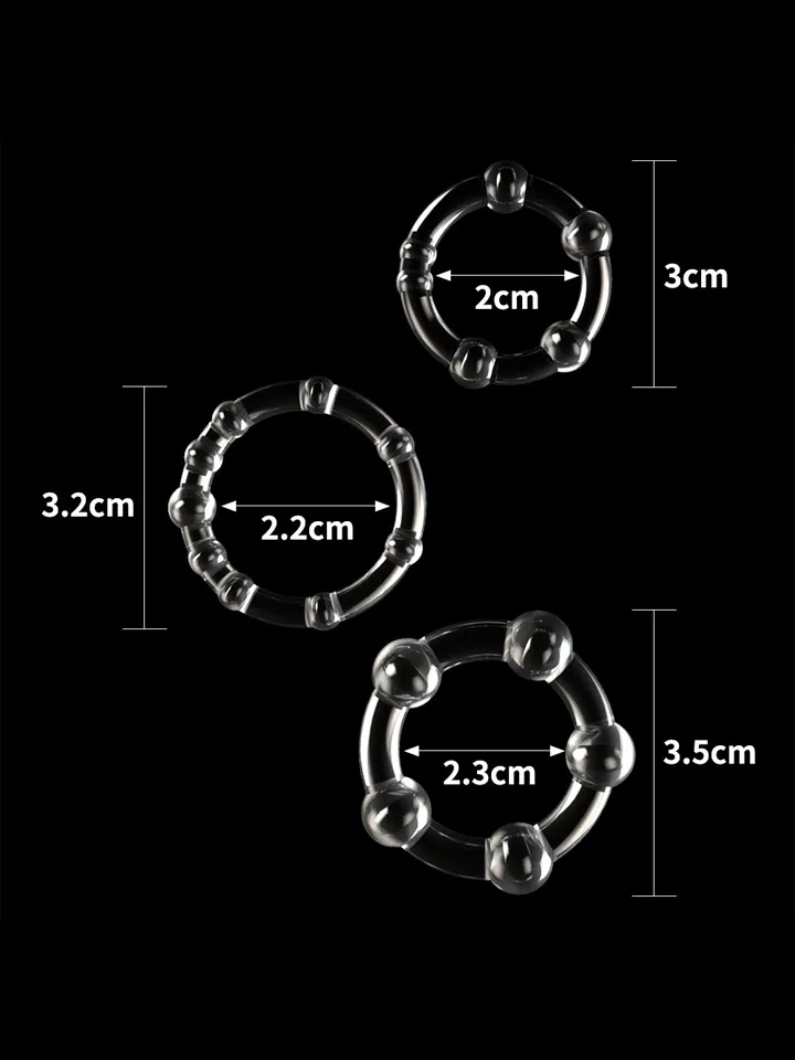 Lovetoy Triple Beaded Ring Set - Gaiļa gredzenu komplekts 2 [full]