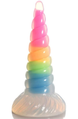 Luminescent Rainbow Silicone Dildo 20 cm - Dragon dildo 1