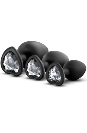 Luxe Bling Plugs Training Kit White Gems - Anālā spraudņa komplekts 1