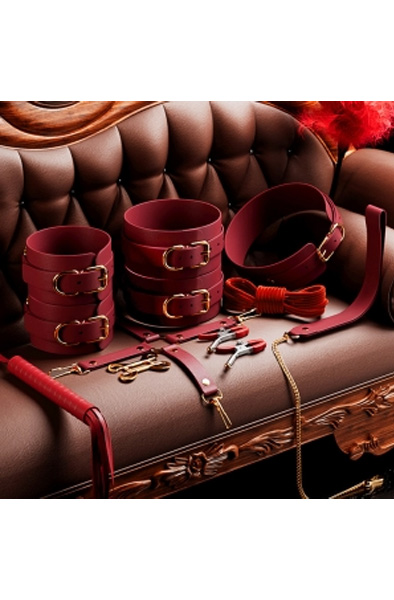 Luxury BDSM 11-pcs Kit Clarissa Red - Verdzības komplekts 5