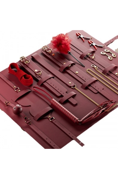 Luxury BDSM 11-pcs Kit Clarissa Red - Verdzības komplekts 6