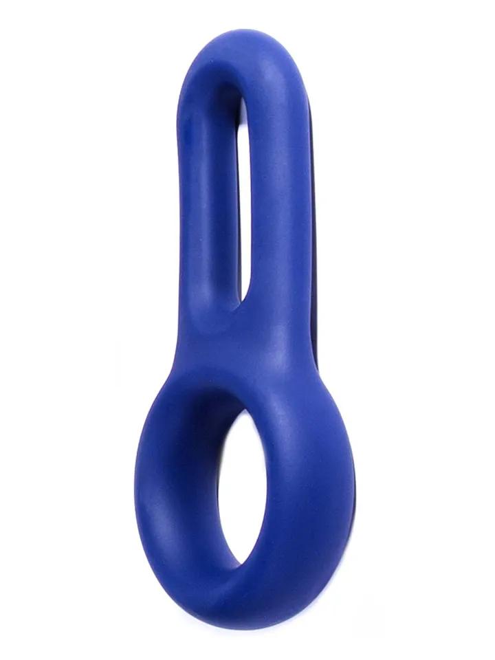 Macho Armor Silicone Cock & Ball Ring Blue - Dzimumlocekļa un sēklinieku maisiņa gredzeni 1 [full]