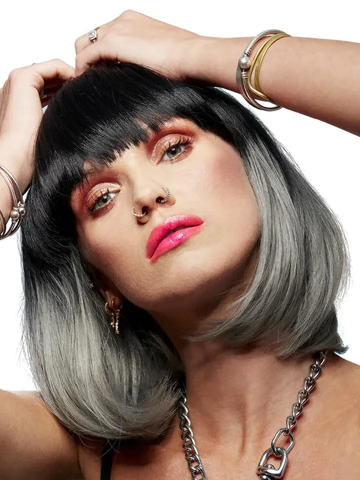 Manic Panic Ombre Grey Bob Wig - Parūka 2 [full]