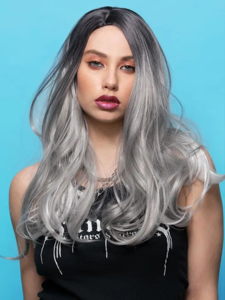 Manic Panic She Wolf Long Ombre Grey Wig - Parūka 1 [full]