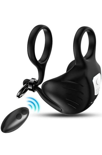 Manta Scrotum Vibrator Ring With Remote - Ballvibrators 1