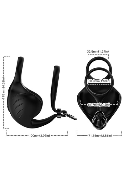 Manta Scrotum Vibrator Ring With Remote - Ballvibrators 3