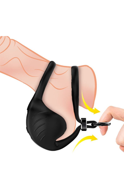 Manta Scrotum Vibrator Ring With Remote - Ballvibrators 4