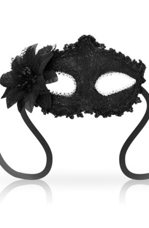 Masks Venetian Eyemask Side Flower Black - Maska 1