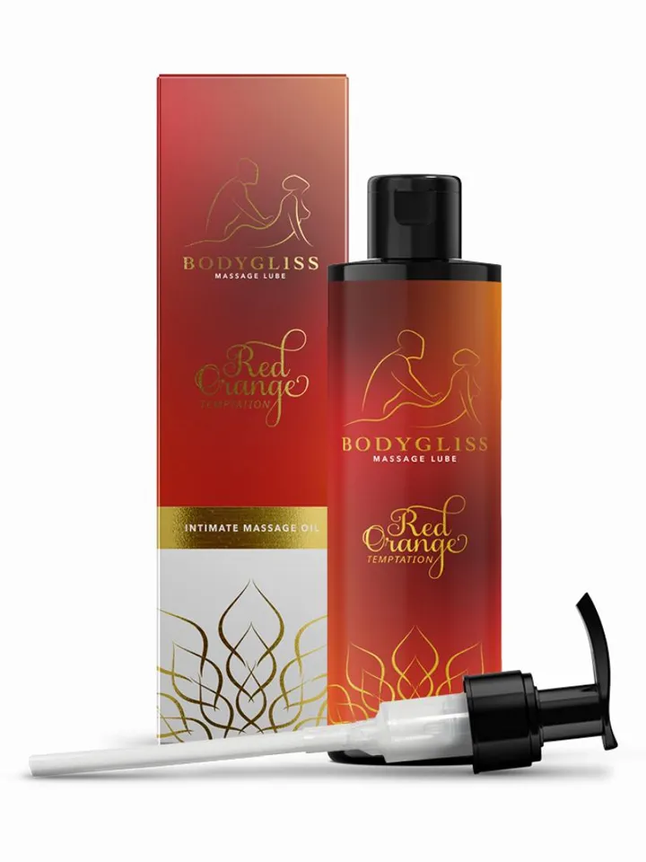 Massage Oil & Lubricant Red Orange Temptation 150 ml - Masāžas eļļa 1 [full]