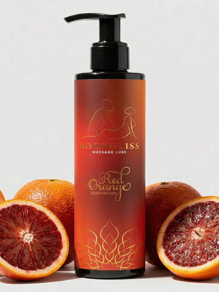 Massage Oil & Lubricant Red Orange Temptation 150 ml - Masāžas eļļa 2 [full]