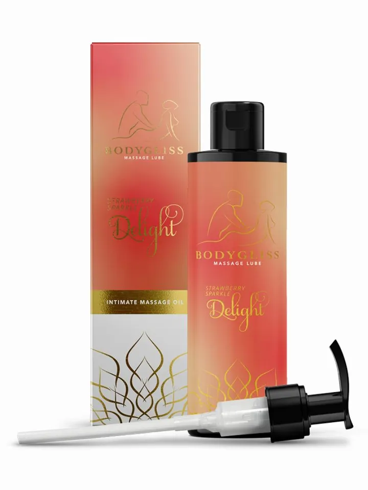 Massage Oil & Lubricant Strawberry Spark Delight 150 ml - Masāžas eļļa 1 [full]