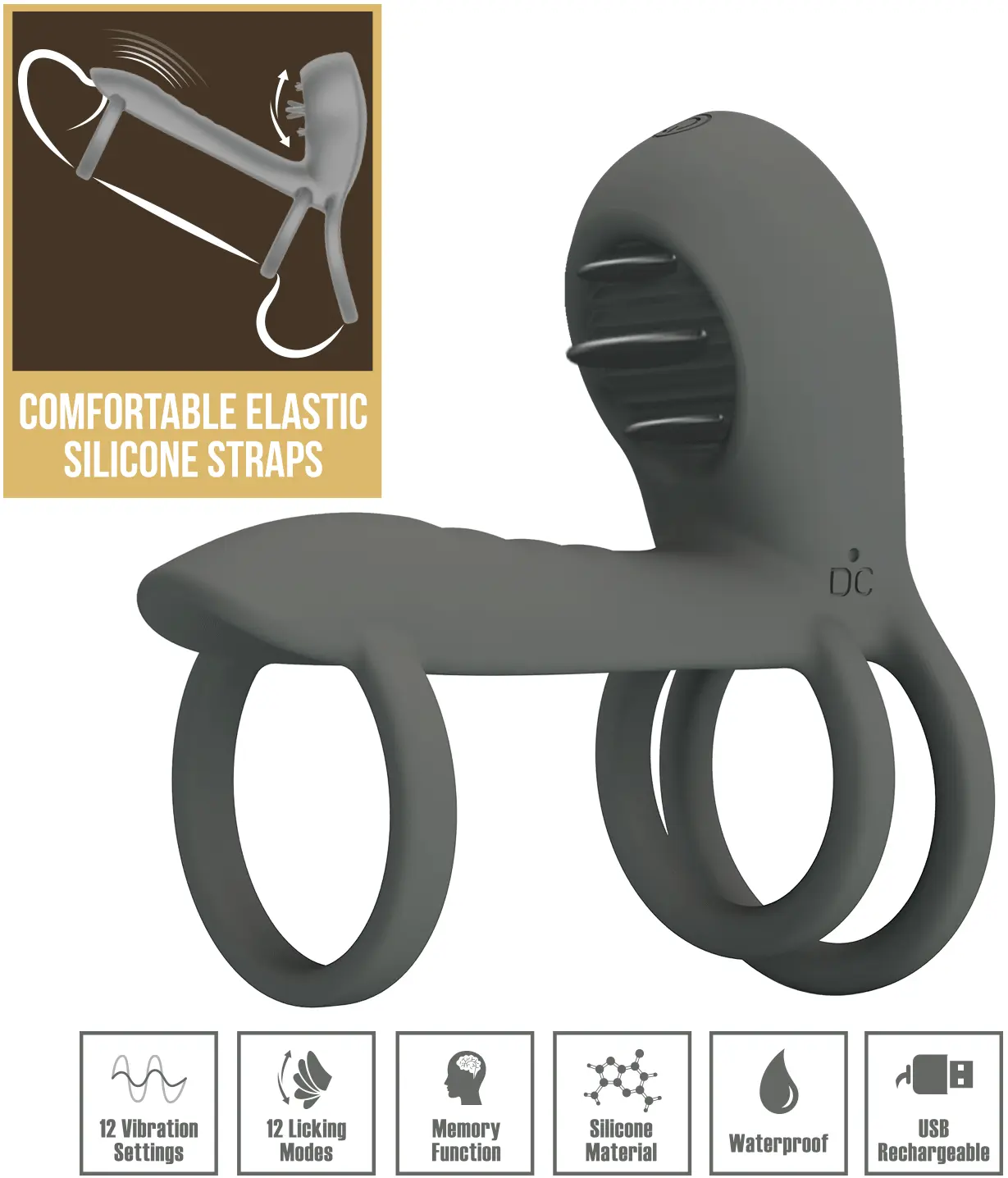 Master Ring Vibrating Cock Ring - Vibrējošs gaiļa gredzens 1