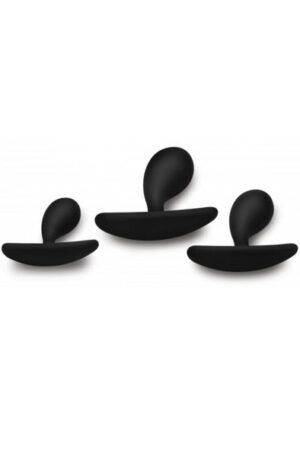 Master Series Dark Droplets Curved Anal Trainer Set Of 3 - Anālā spraudņa komplekts 1