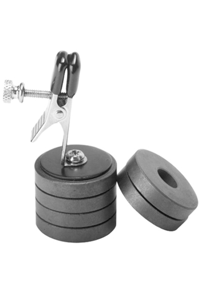 Master Series Onus Nipple Clip With Magnet Weights - Krūšu skava ar svaru 1
