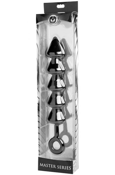 Master Series Spades XL Anal Beads 31 cm - Īpaši spīdīgas anālās krelles 2