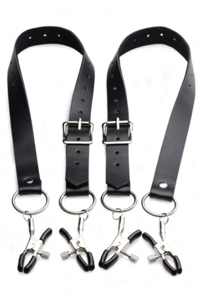 Master Series Spread Labia Spreader Straps with Clamps - Labia gliemenes 1