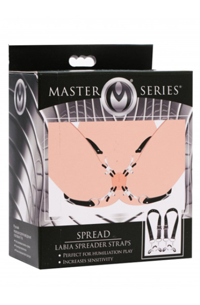 Master Series Spread Labia Spreader Straps with Clamps - Labia gliemenes 2