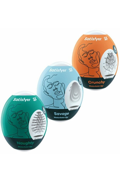Masturbator Egg 3-pack Naughty, Savage, Crunchy - Tenga ola 3