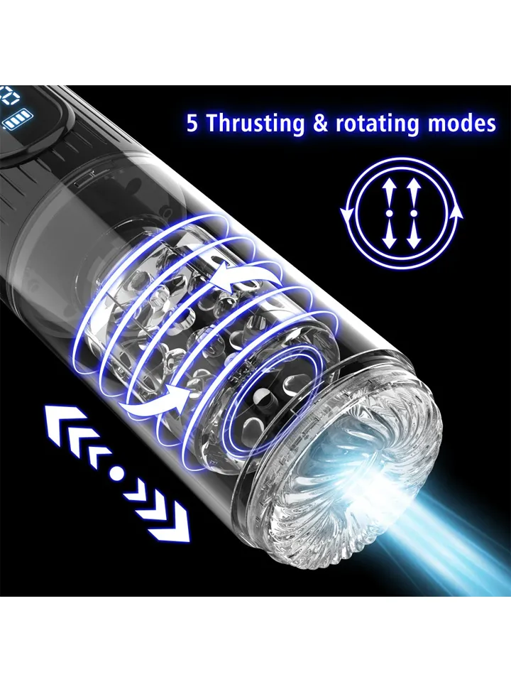 Masturbator With Suction, Rotating & Thrusting Motion - Automātiskais masturbators 3 [full]