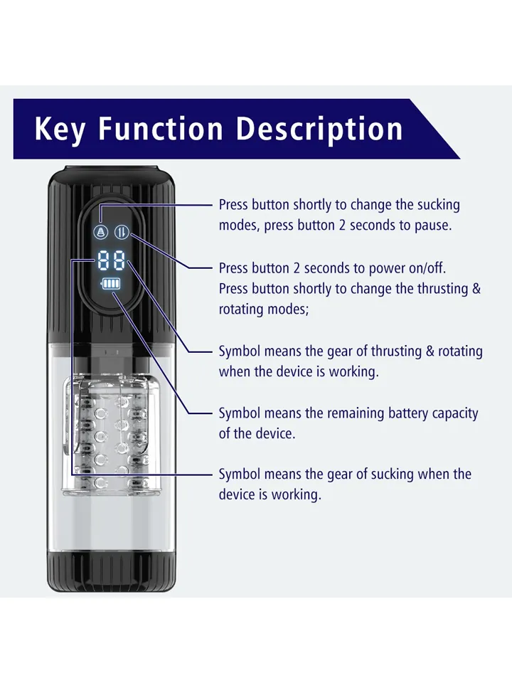 Masturbator With Suction, Rotating & Thrusting Motion - Automātiskais masturbators 4 [full]