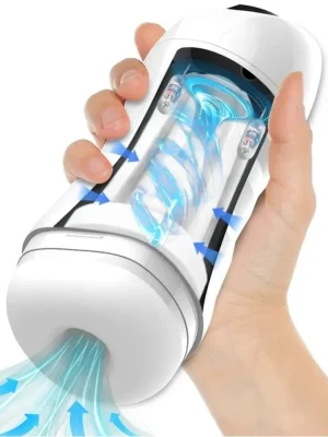 Max Cup Masturbator Vibration & Suction White - Automātiskais masturbators 1 [full]
