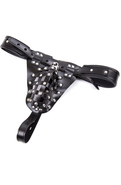 Mens Chastity Pants With Cage Adjustable - Šķīstības josta 2