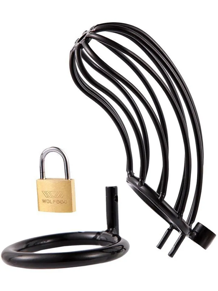 Metal Chastity Cage Grid Black 50 mm - Šķīstības būris 1