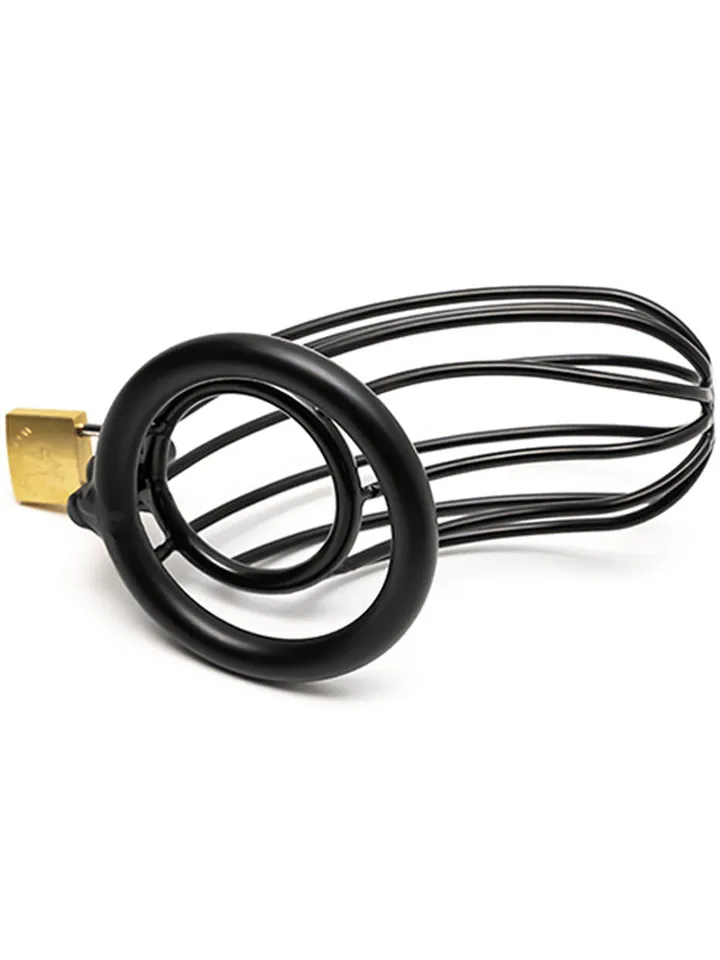 Metal Chastity Cage Grid Black 50 mm - Šķīstības būris 2