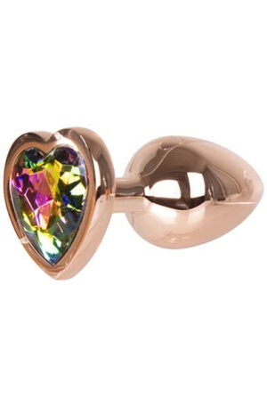 Metal Heart Plug Rose Gold Small - Anālais spraudnis metāla 1