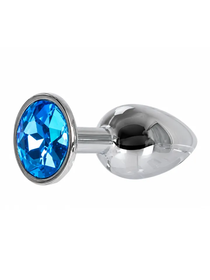 Metal Plug Silver/Blue Small - Anālais spraudnis metāla 1 [full]