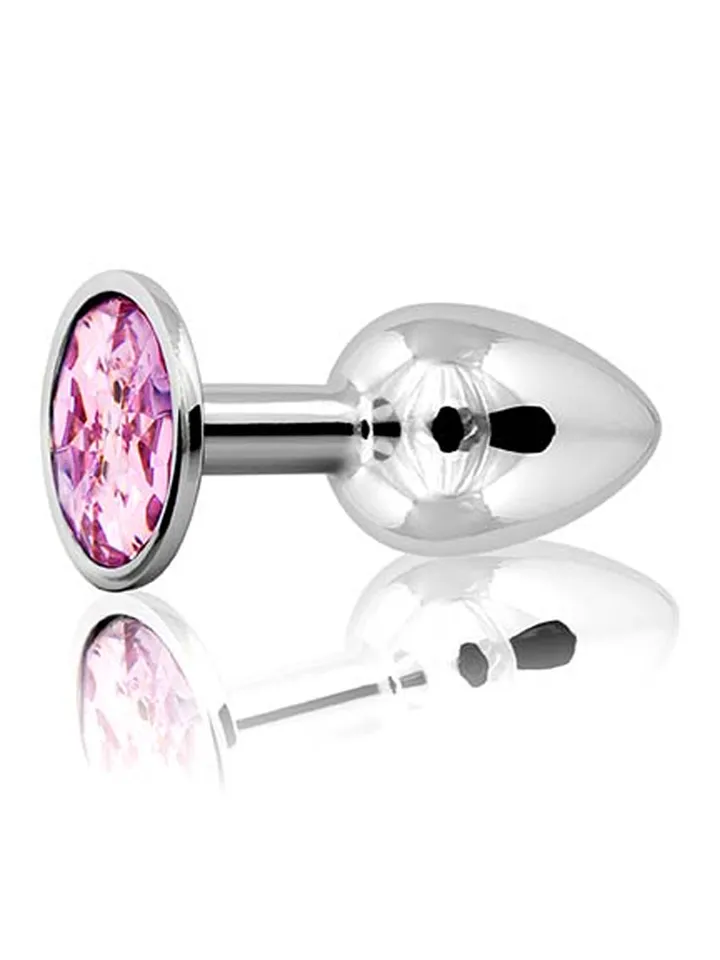 Metal Plug Silver/Pink Small - Anālais spraudnis metāla 1 [full]