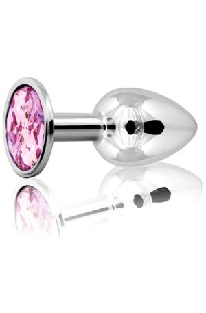 Metal Plug Silver/Pink Small - Anālais spraudnis metāla 1