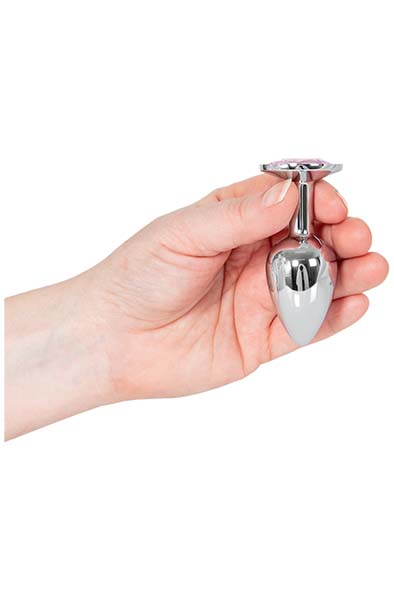Metal Plug Silver/Pink Small - Anālais spraudnis metāla 2