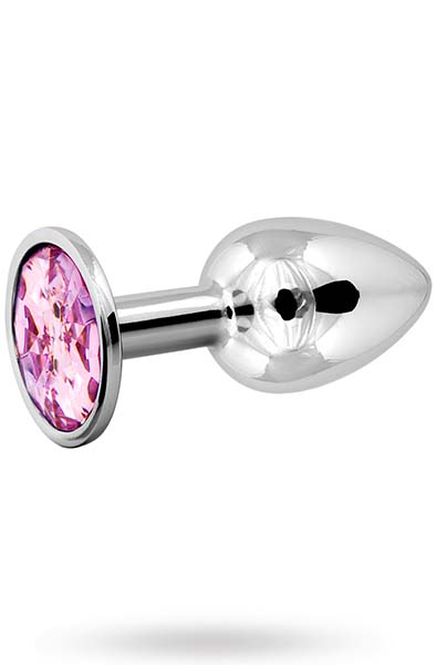 Metal Plug Silver/Pink Small - Anālais spraudnis metāla 3