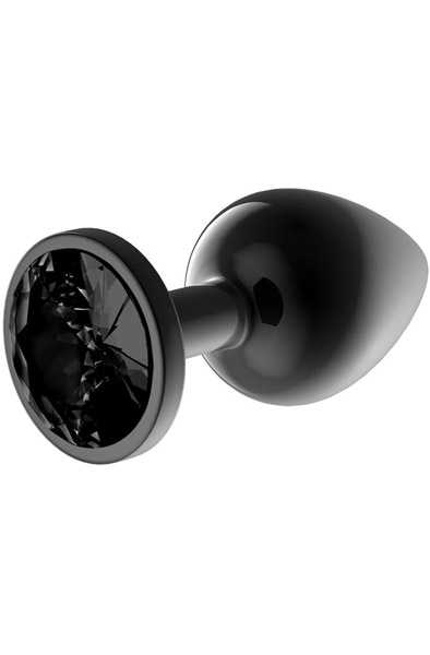 Metalic Butt Plug With Blackgem Jewel S - Anālais spraudnis metāla 1