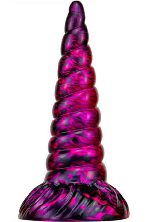 Metallic Dildo Unix Purple/Black 19,5 cm - Dragon dildo 1