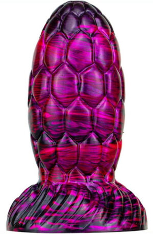 Metallic Dragon Egg Dildo Warnax Purple/Black 15,5 cm - Dragon dildo 1