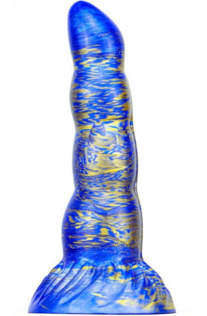 Metallic Fantasy Dildo Scopio Blue/Gold 19 cm - Dragon dildo 1