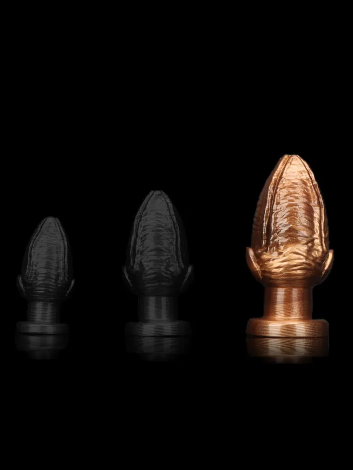 Metallic Fantasy Goldnut Plug 20 cm - XXL Buttplug 2 [full]