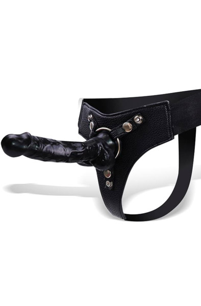 Mistress Strap-on With Silicone Dildo Black 20cm - Siksna ar siksnām 1