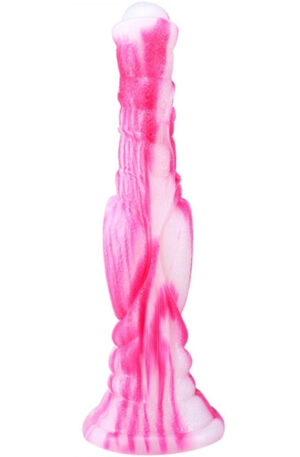 Monster Dildo Long White-Pink 30cm - Dragon dildo 1