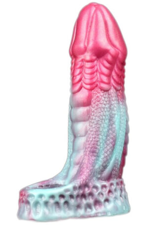 Monster Penis Sheath Leezard Blue-Pink 17 cm - Penisa pagarinātājs/dzimumlocekļa piedurkne 1
