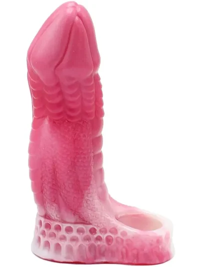 Monster Penis Sheath Leezard Pink 16,5 cm - Penisa pagarinātājs/dzimumlocekļa piedurkne 1