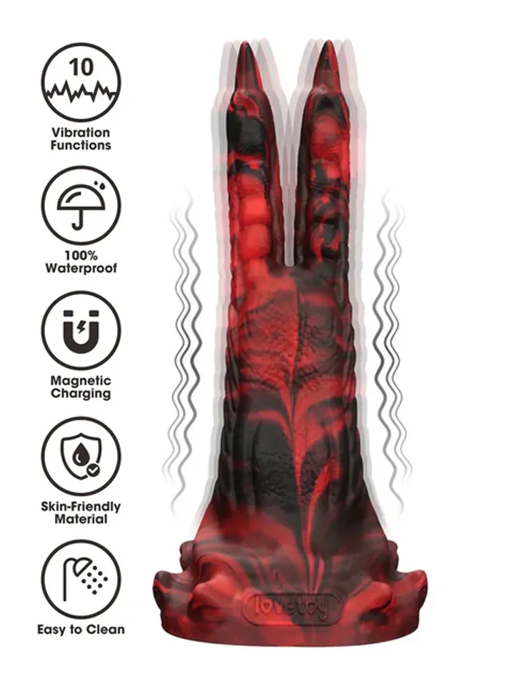 Monster Savage Double Claw Vibrating Dildo - Dragon dildo 1 [full]