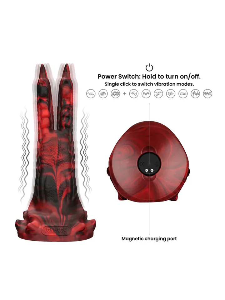 Monster Savage Double Claw Vibrating Dildo - Dragon dildo 2 [full]