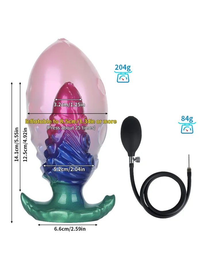 Monster Thrill Inflatable Plug 14 cm - Piepūšams anālais spraudnis 2 [full]