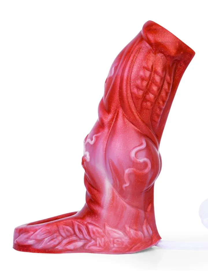 MonsterRed Angy Squirt Sleeve 12 cm - Penisa pagarinātājs/dzimumlocekļa piedurkne 2 [full]