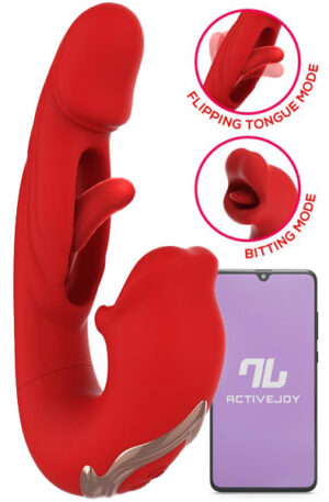 Mouty Vibe With Biting & Flipping With App - Lietotnes kontrolēts vibrators 1