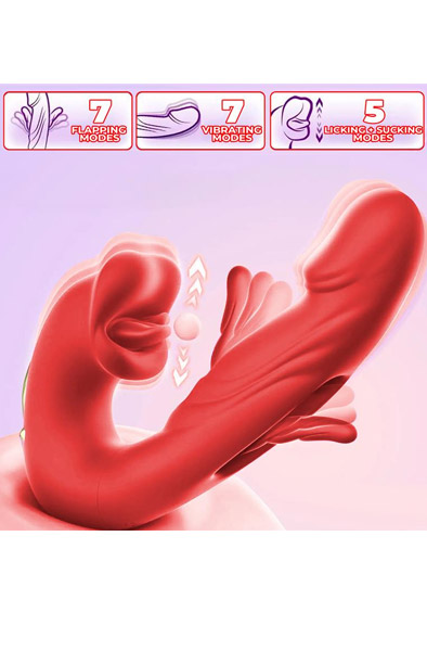 Mouty Vibe With Biting & Flipping With App - Lietotnes kontrolēts vibrators 3