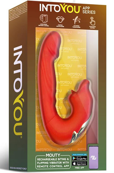 Mouty Vibe With Biting & Flipping With App - Lietotnes kontrolēts vibrators 6